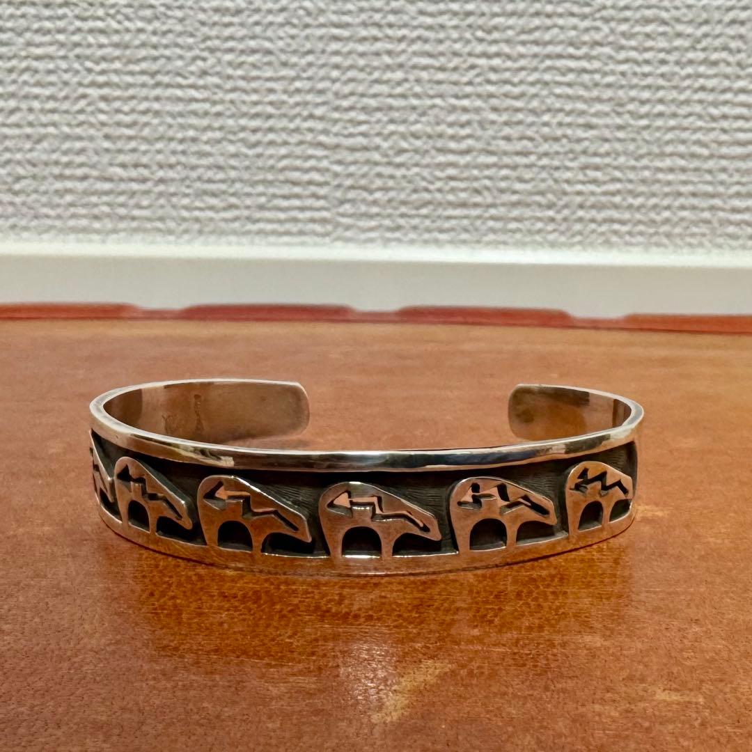 インディアンジュエリー　ホピ族　ヴァーン・マンスフィールド　バングル