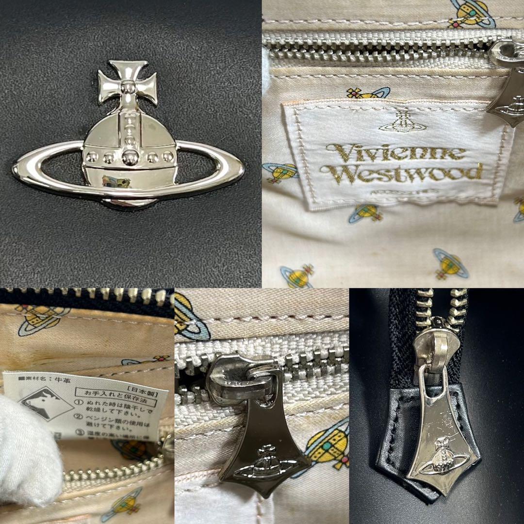【極美品/日本製】ヴィヴィアンウエストウッド ヤスミン ハンドバッグ オーブ 黒