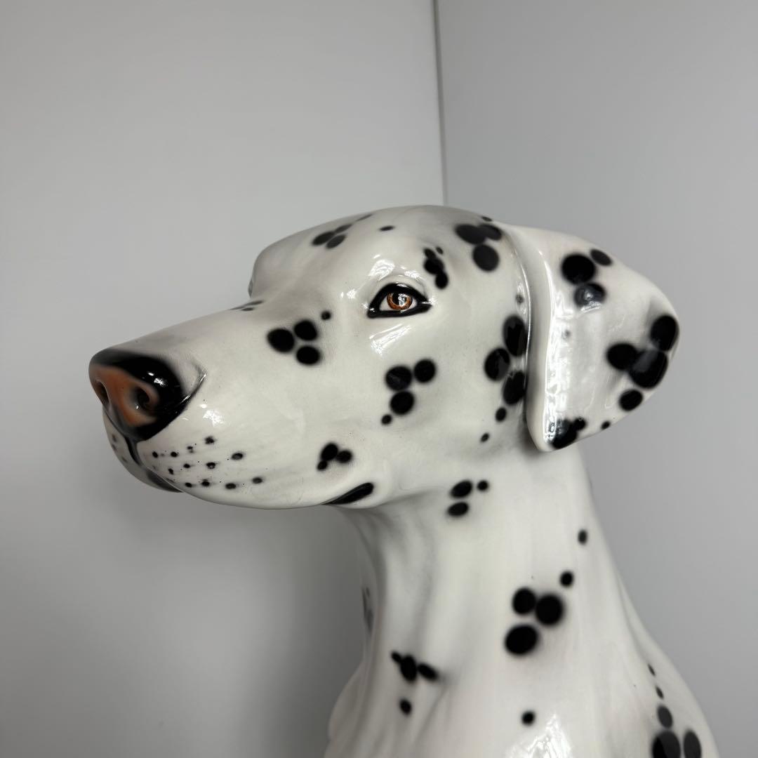 ダルメシアン　特大87cm イタリア製 Demain 陶器製 オブジェ 置物