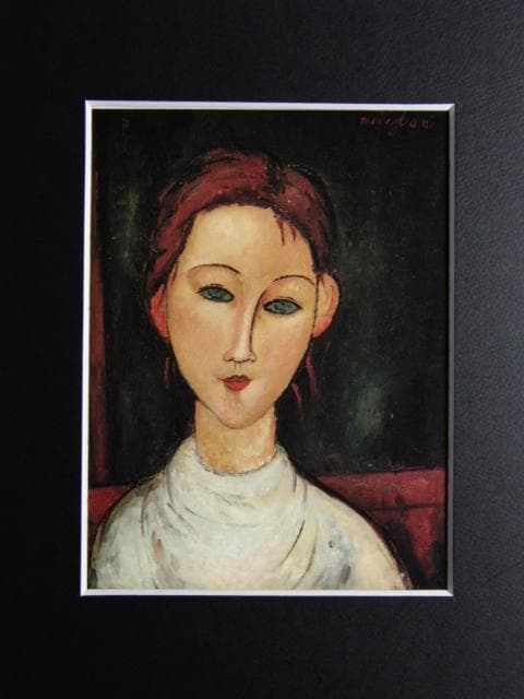 アメデオ・モディリアーニ、少女の肖像、希少画集画、新品高級額・額装付
