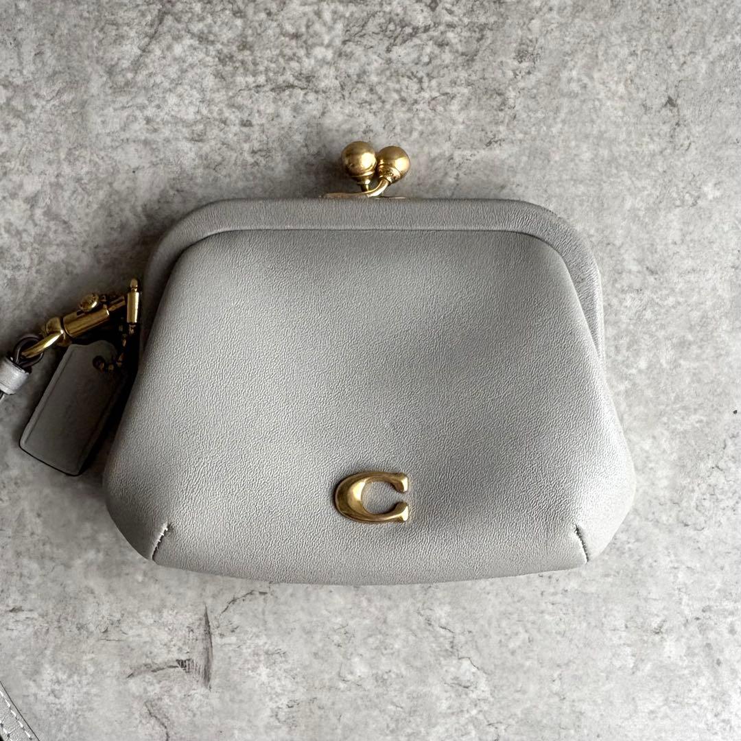 【サイ様】COACH がま口 ケース 財布 ポーチ Cロゴ 現行モデル