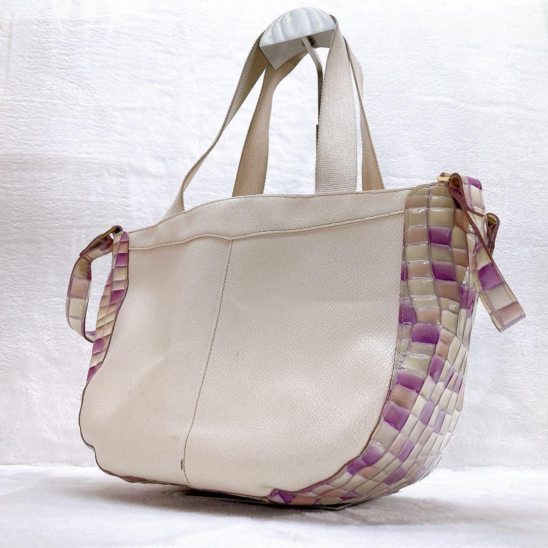 ✨綺麗✨ATAO アタオ バタフライ 2wayバッグ ヴィトロ 金具　ラベンダー