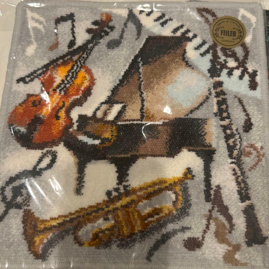 楽器デザイン タオルハンカチ 2枚セット