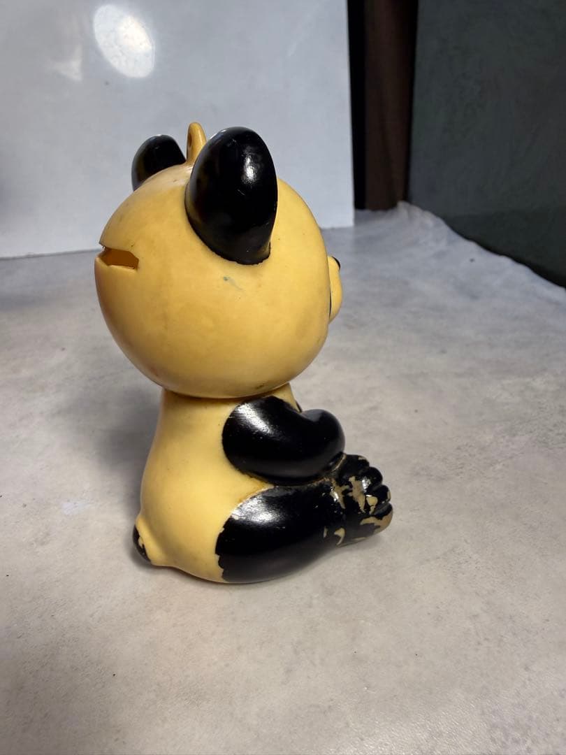 昭和レトロ パトラ パンダ 貯金箱 ソフビ 笛鳴り 当時物　昭和30年代