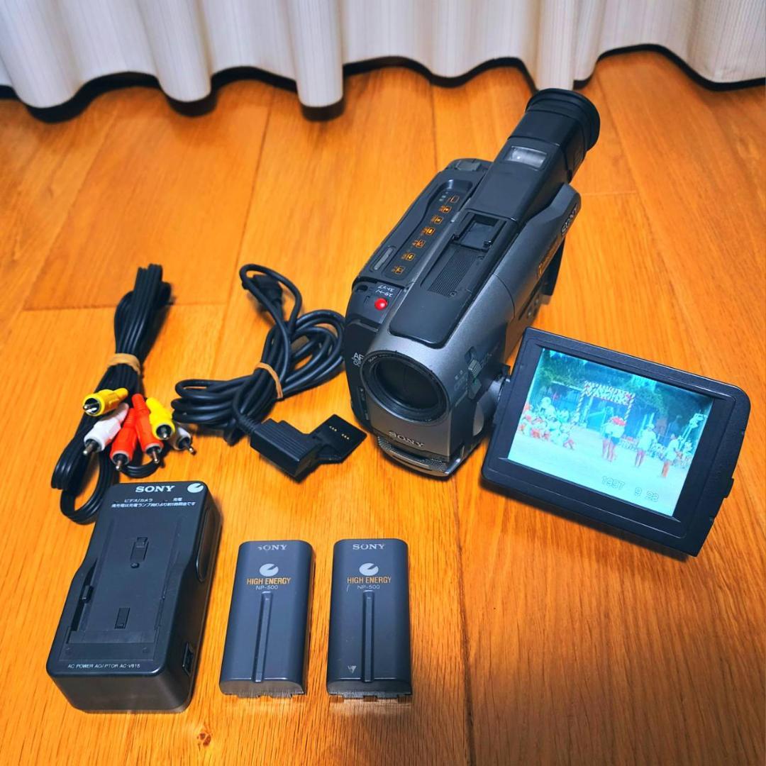 【動作確認済】SONY 高画質 8ミリ Hi8 ビデオカメラ ACアダプタセット