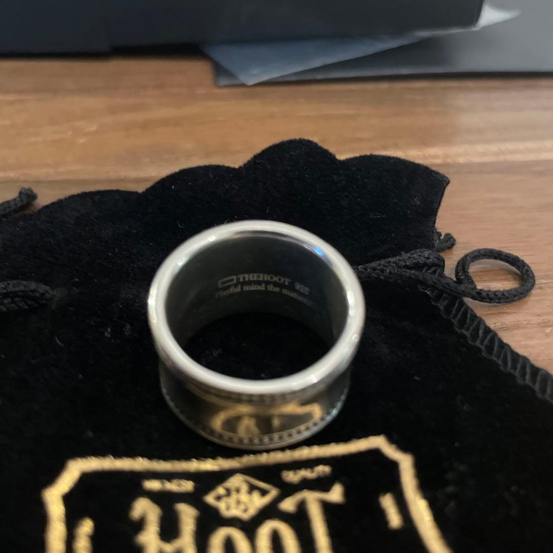 シルバー925 Hoot フート ミルグレイン カーム リング 20号