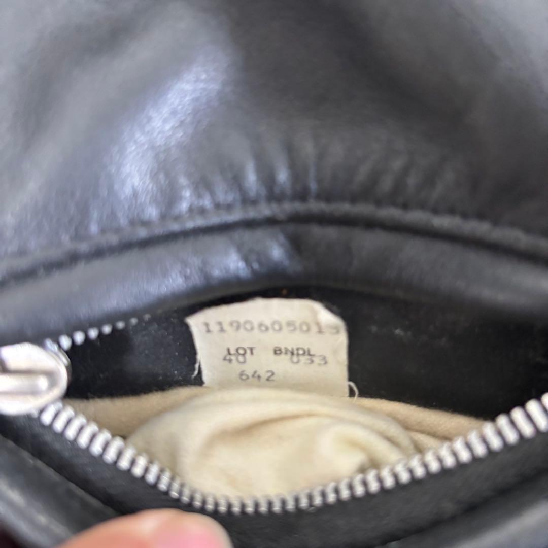 美品✨schott 642 レザージャケット　シングルライダース　牛革　40 黒