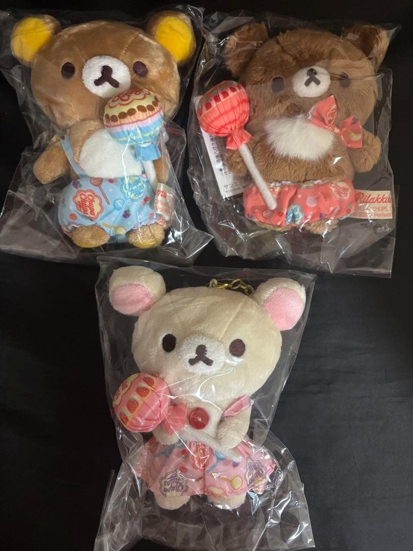 3種セット リラックマ × チュッパチャップス ぶらさげぬいぐるみ