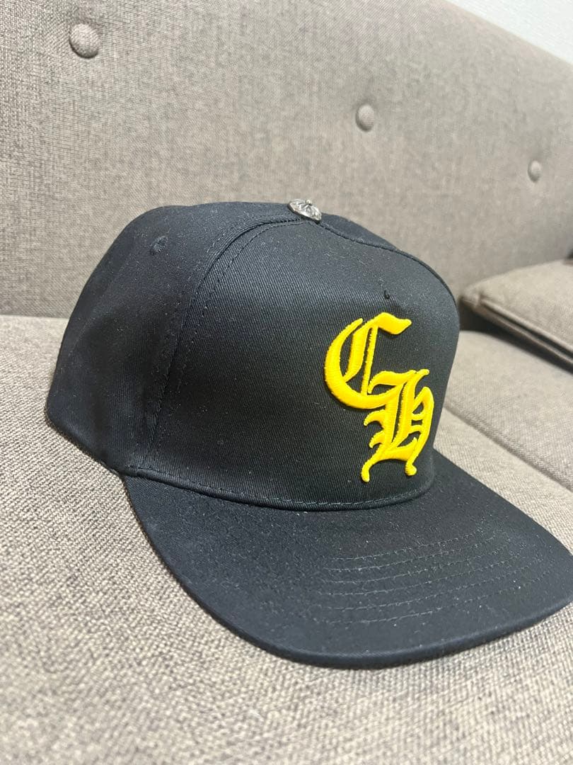 ブラックスナップバックキャップ CH刺繍