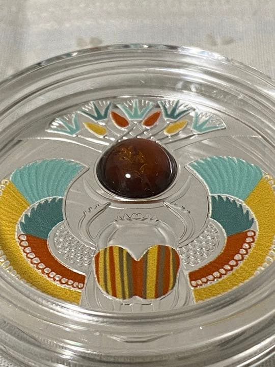 2022　ニウエ　スカラベ　琥珀　600個限定　銀貨　