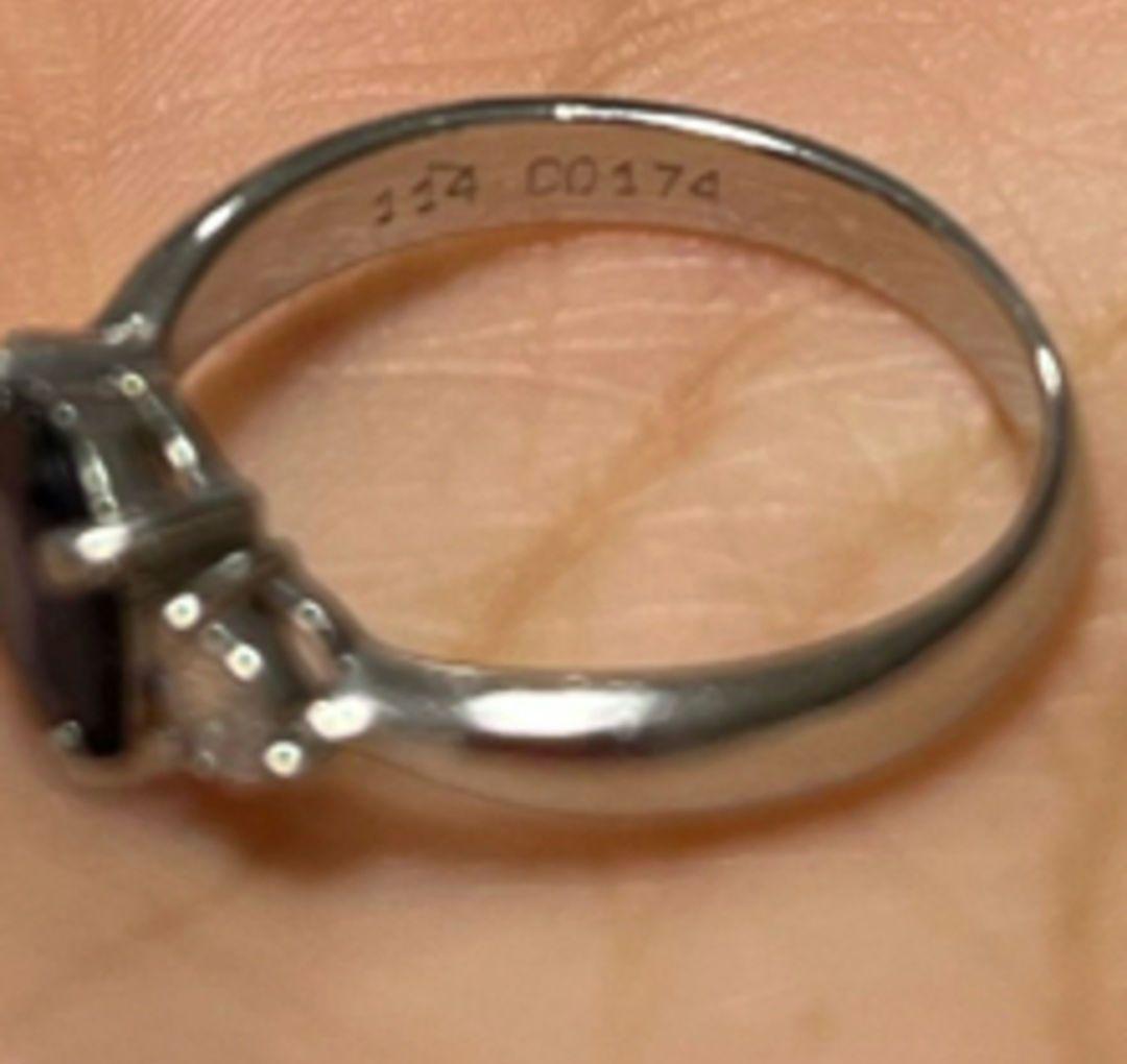 サファイア　リング　pt900