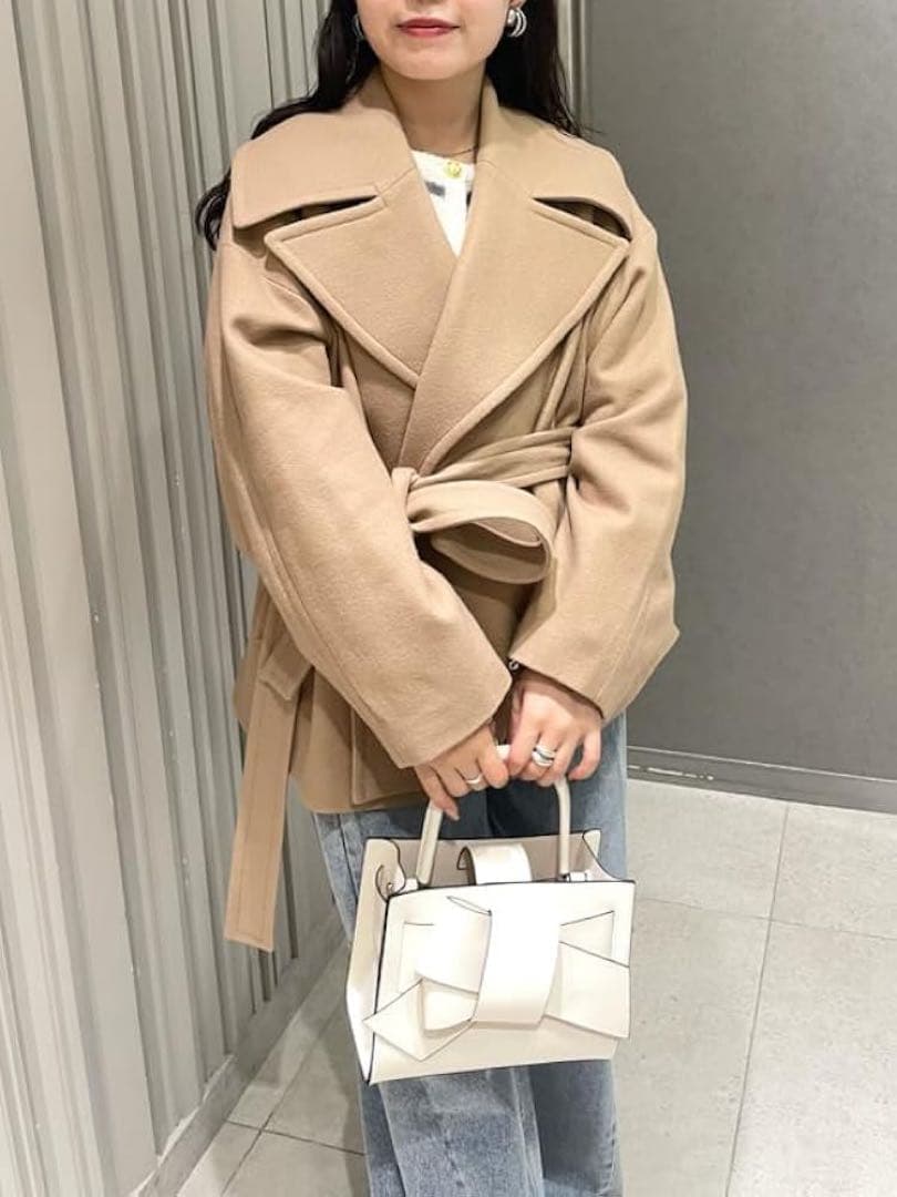 FRAY I.D ベージュ ビックカラーショートコート