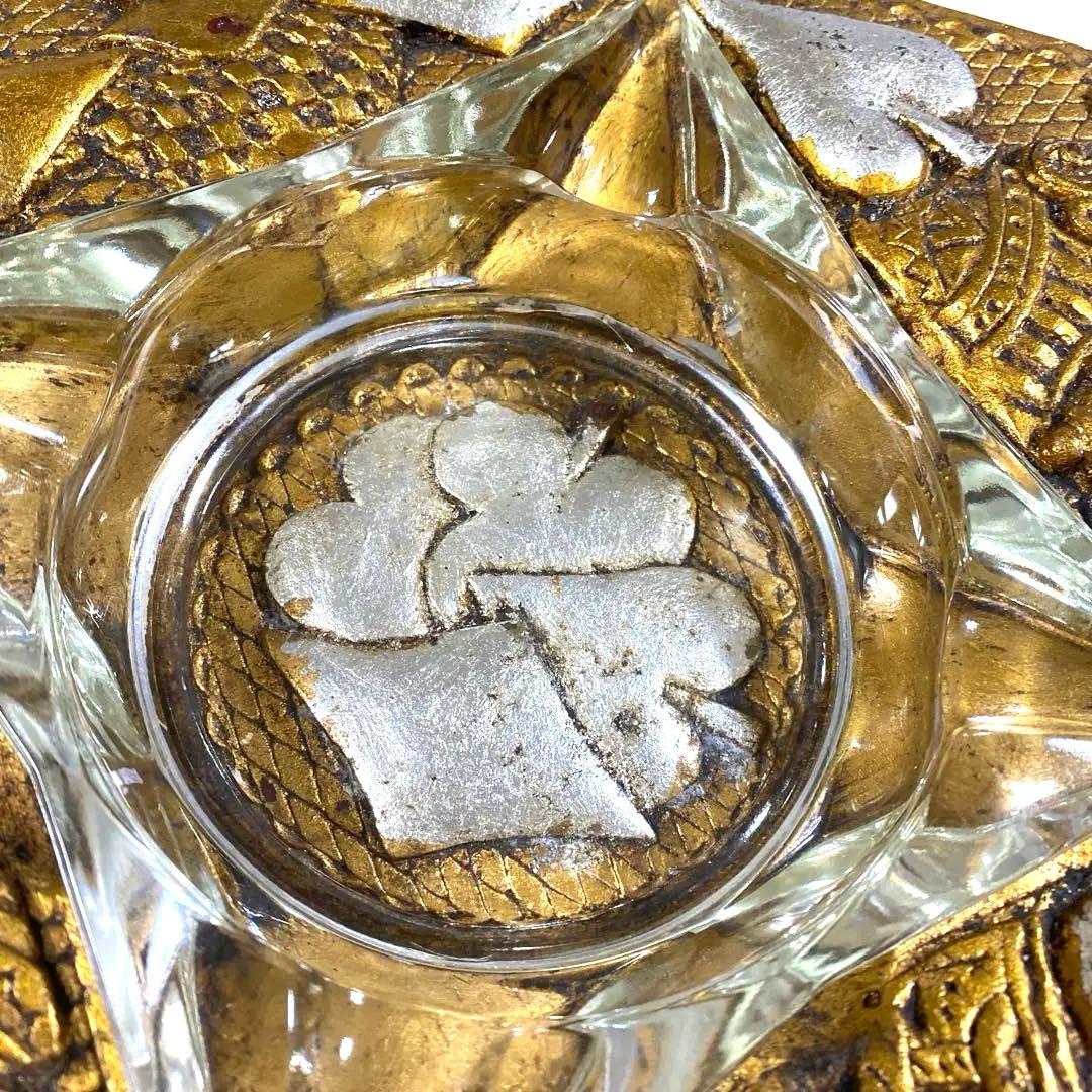 ヴィンテージ60sミッドセンチュリー灰皿トランプ彫刻