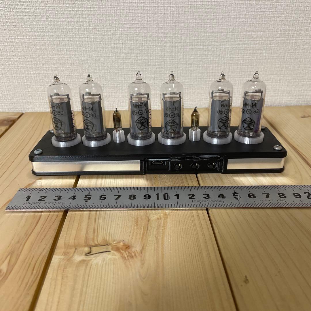 ニキシー管時計 NIXIE CLOCK IN-14 6桁 ケース付き
