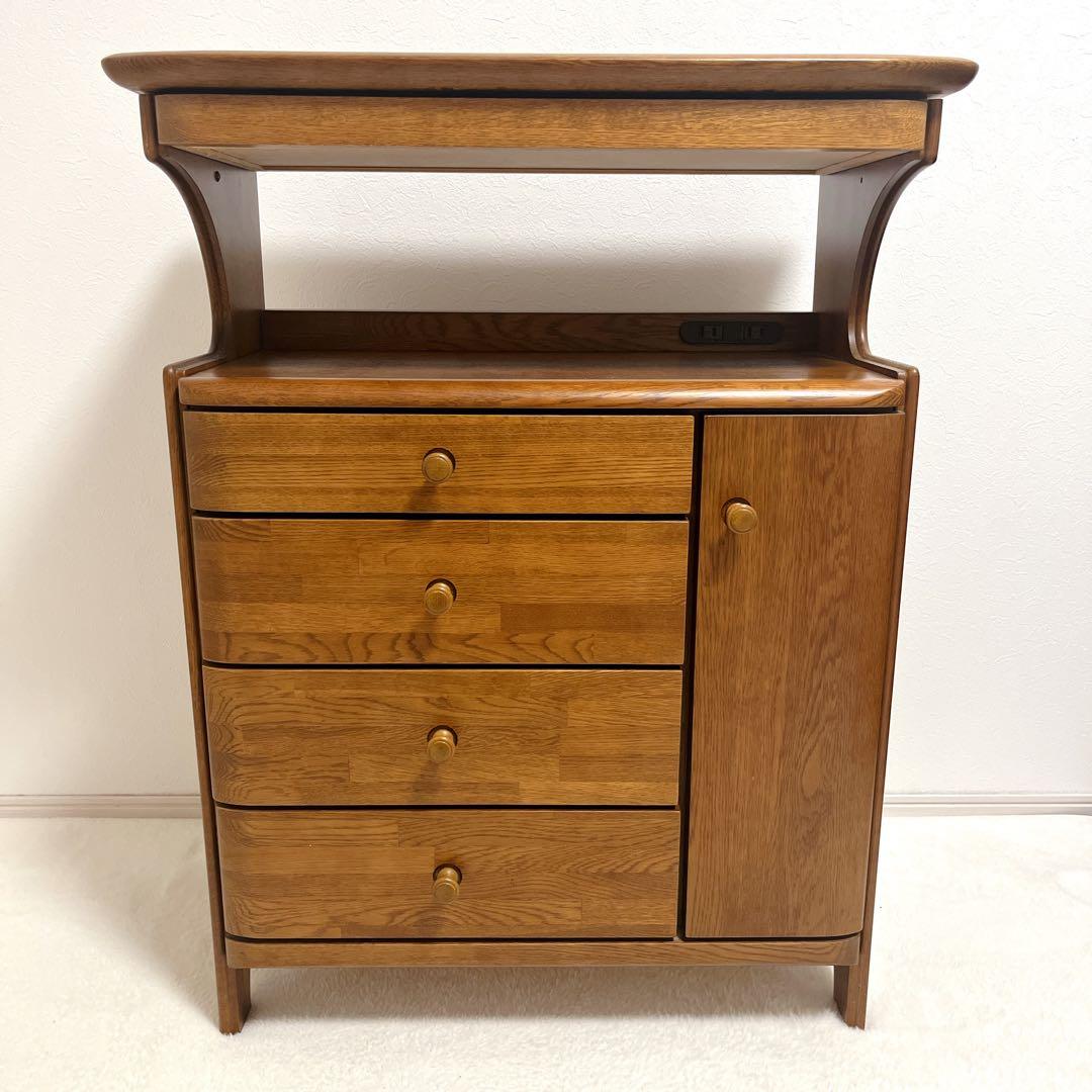 マルニ サイドチェスト サイドラック 電話台 FAX台 キャビネット コンセント