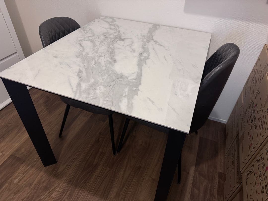 【ウララ♡】グラナダ　セラミック　大理石調　ダイニングテーブル　幅90