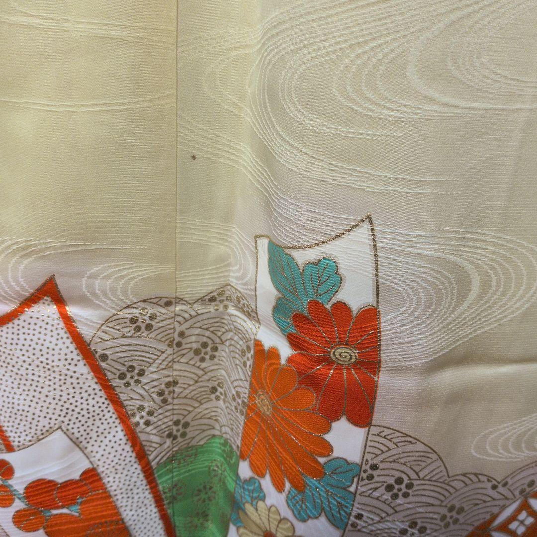 #SWG01.七五三女子７歳振袖飾帯小物付金駒刺繍御所車束ね熨斗吉祥花文金彩逸品