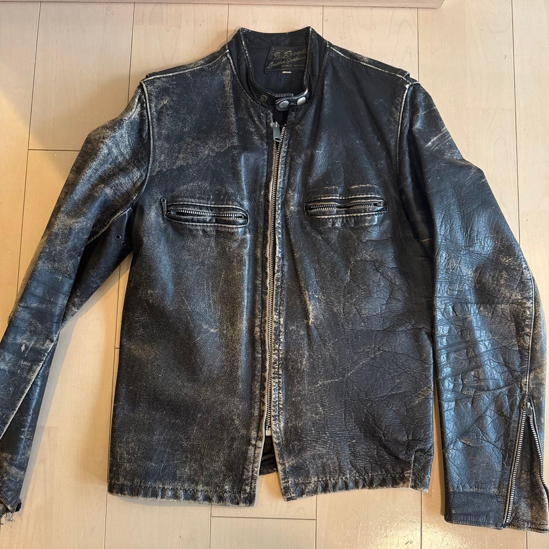 60s ブルックス　シングルライダース　革ジャン　ヴィンテージ