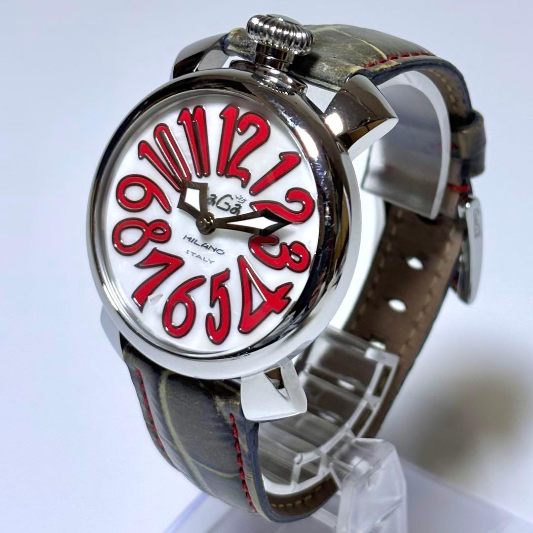 稼働 GaGa MILANO メンズ腕時計 マヌアーレ クォーツ.