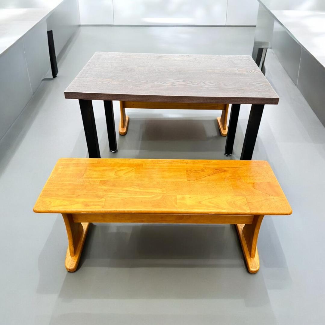 マッス　USDE ダイニング3点セット　テーブル×1　　ベンチチェアー×2