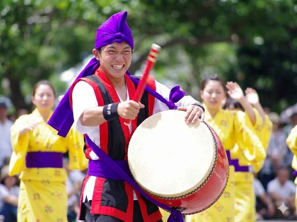 新品未使用(送料無料)19.980円　Nエイサー大太鼓30cmバチ付き