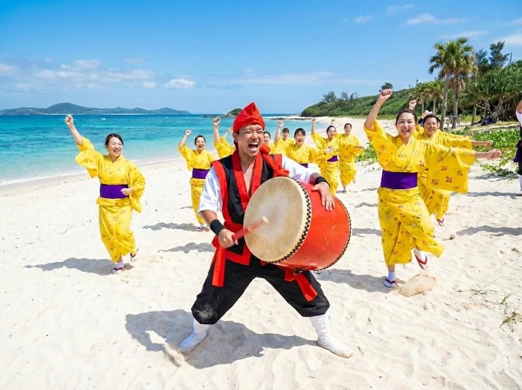 新品未使用(送料無料)19.980円　Nエイサー大太鼓30cmバチ付き