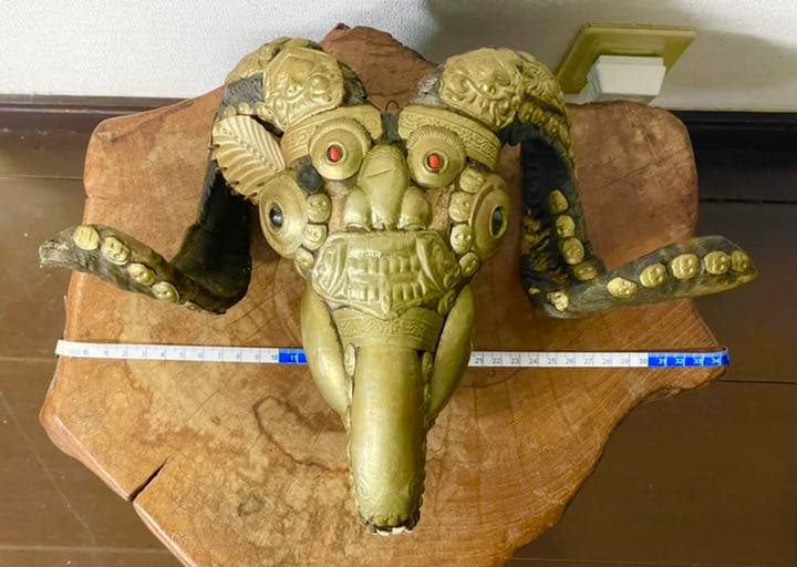 値下げ　スカルホーン　壁掛け