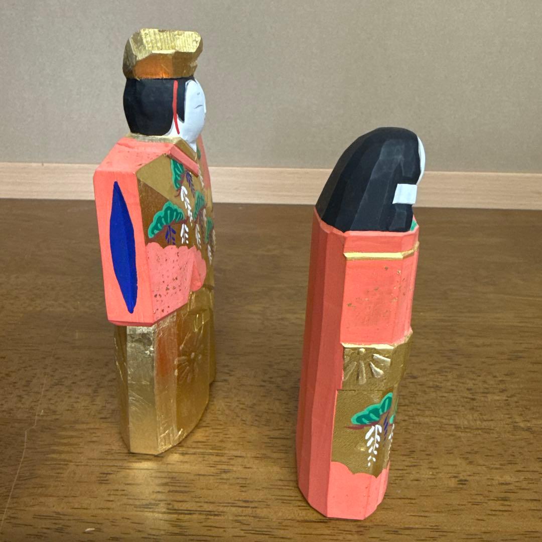 雛人形　一刀彫　瀬谷桃源