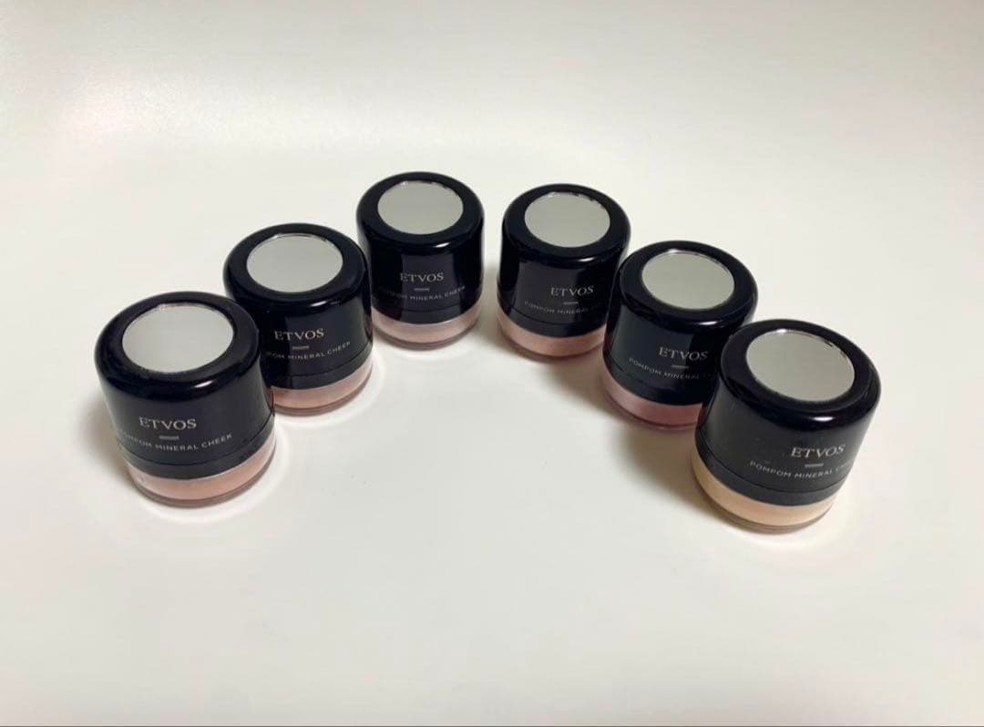 未使用 鏡付き ETVOS ポンポン　ミネラルチーク 6点セット