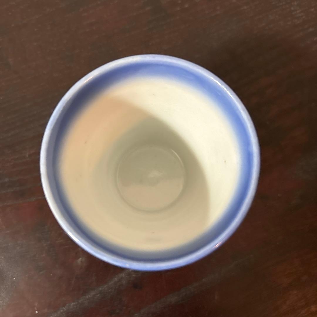 モダン輪線猪口　1点③ぐい呑み　筒盃　蕎麦猪口　伊万里　瀬戸　染付　検李朝　酒器