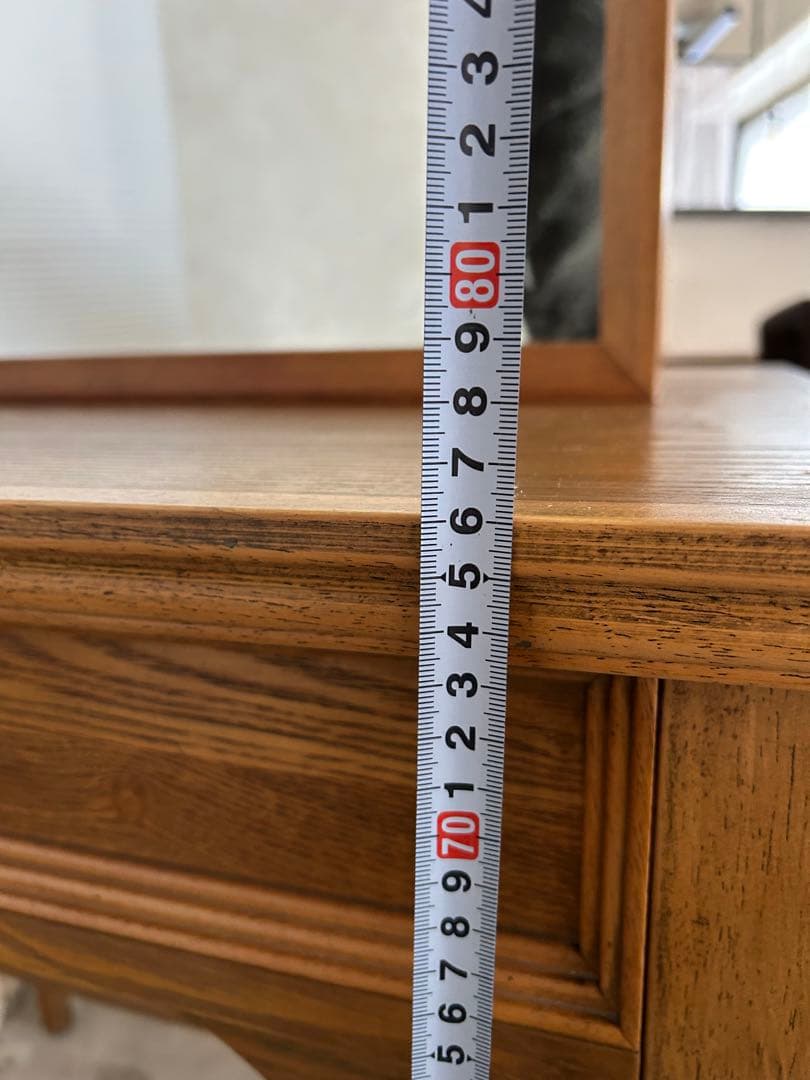 【中古】美容室両面鏡セット面 木製アンティーク 1台 その1