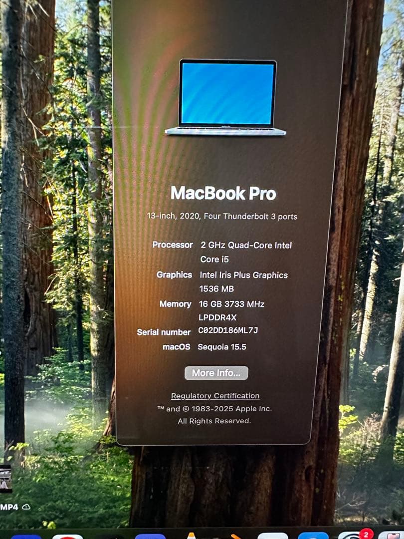 MacBook Pro 13インチ 2020年 i5/16GB/1TB