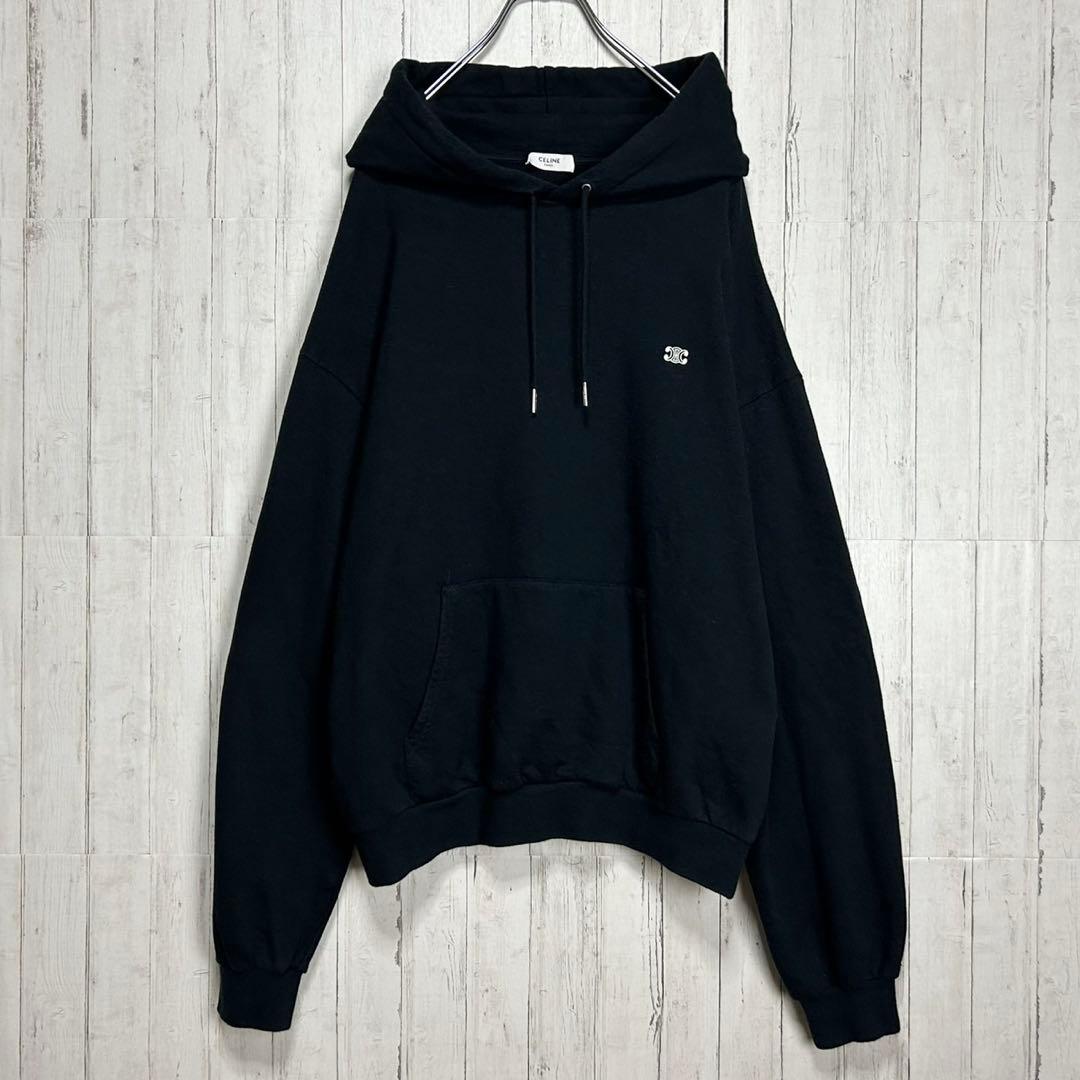 【極美品　BTSテテ着用】　XL セリーヌ　トリオンフ　カシミア混　パーカー　黒