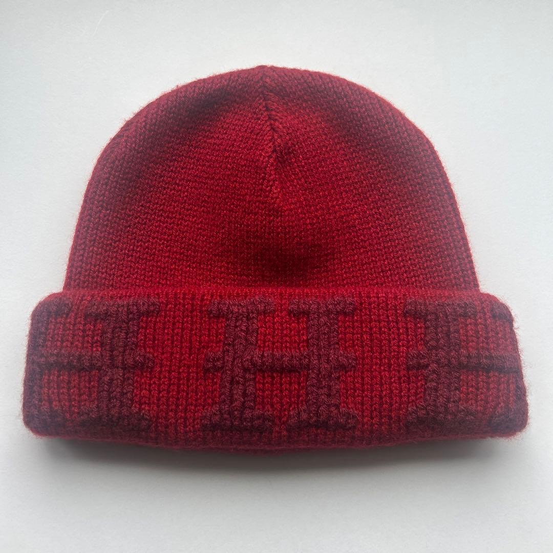 エルメス　Hロゴニット帽　LA