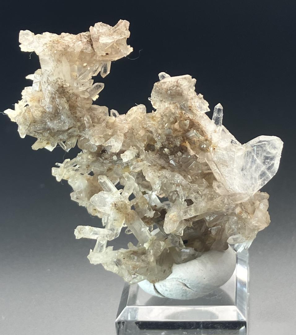 長野県甲武信鉱山　日本式双晶付き水晶クラスター Japantwin　国産水晶