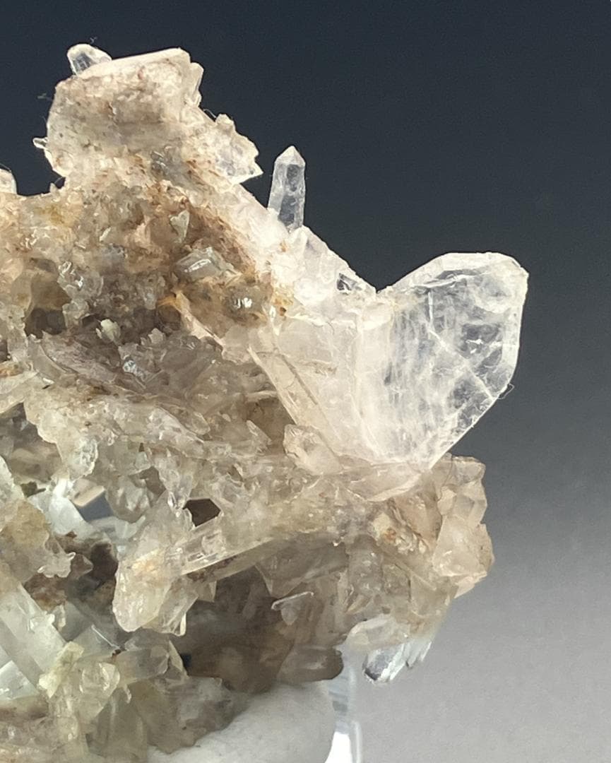 長野県甲武信鉱山　日本式双晶付き水晶クラスター Japantwin　国産水晶