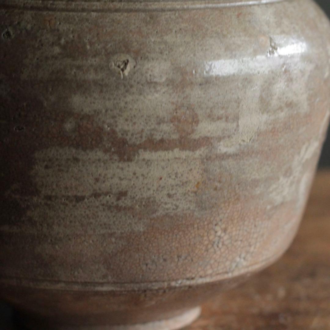 景色豊かな 李朝 壺 朝鮮美術 雨漏り手 古美術 古道具 アンティーク