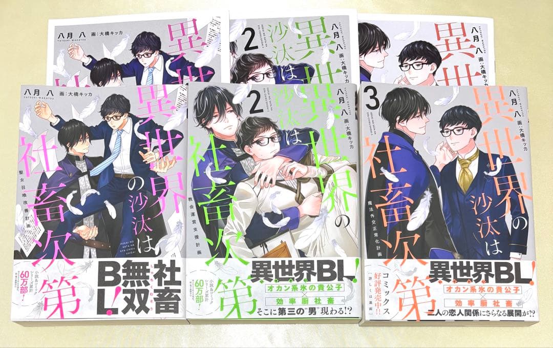 異世界の沙汰は社畜次第 1～3 八月 八 大橋キッカ コミコミ特典小冊子　BL