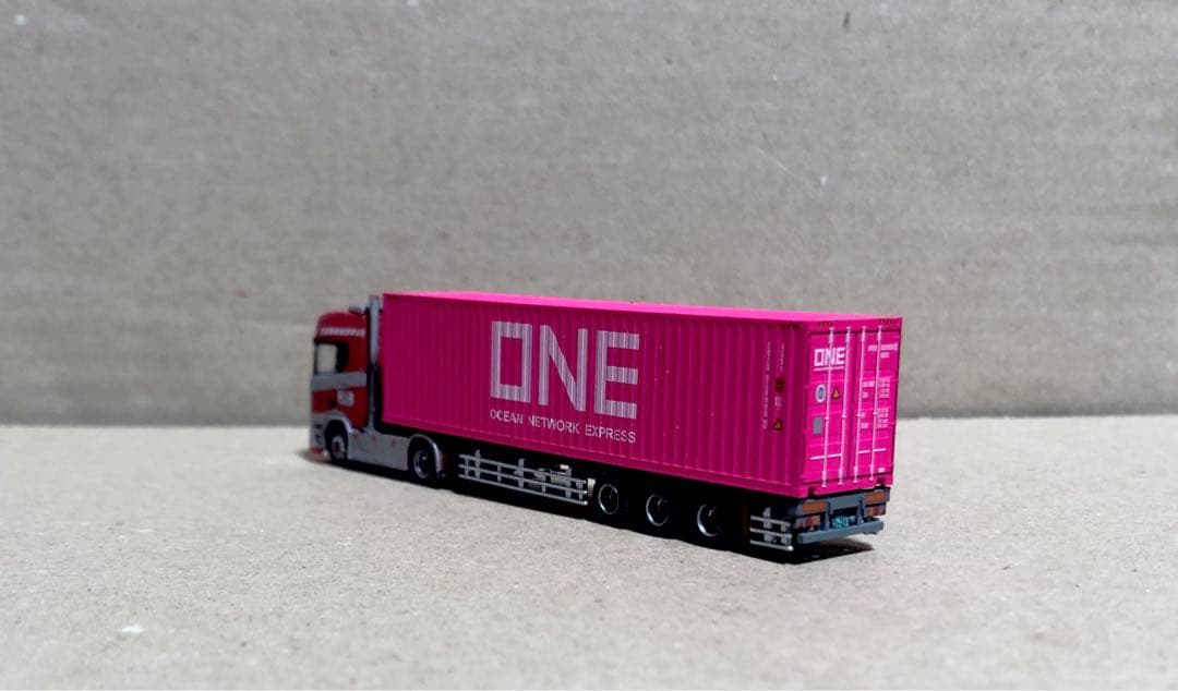 レ*オ様 スカニアコンテナ運搬セミトレーラー朗堂製コンテナ　トラックトレーラーコ