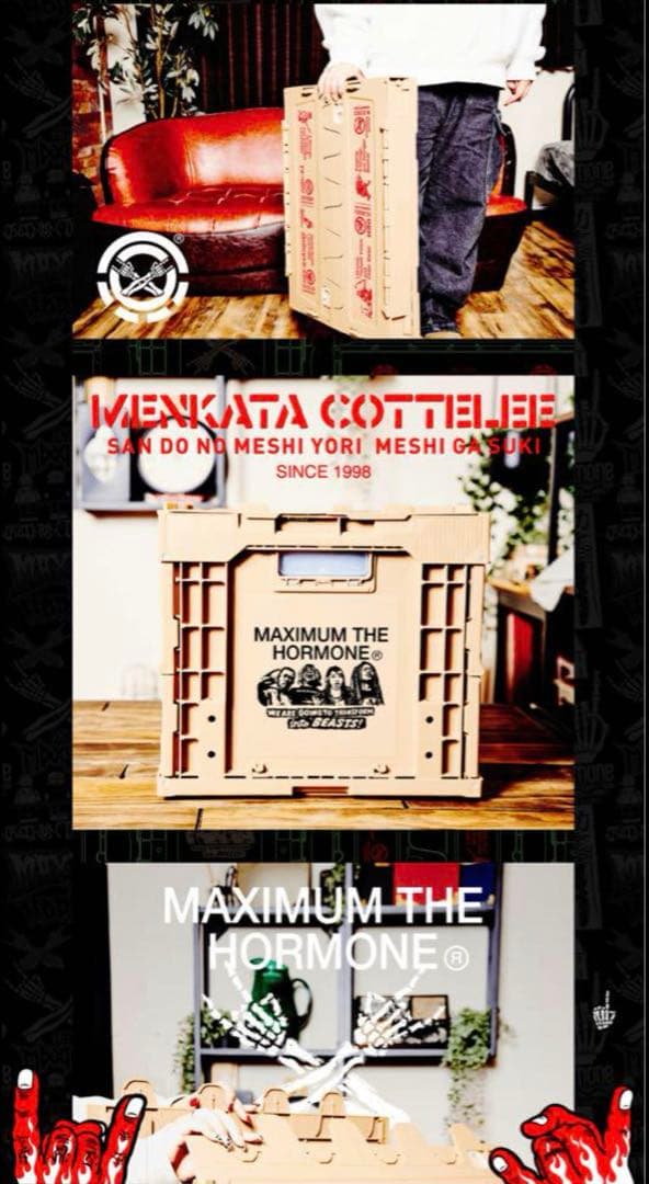 マキシマムザホルモン　折りたたみコンテナBOX 新品