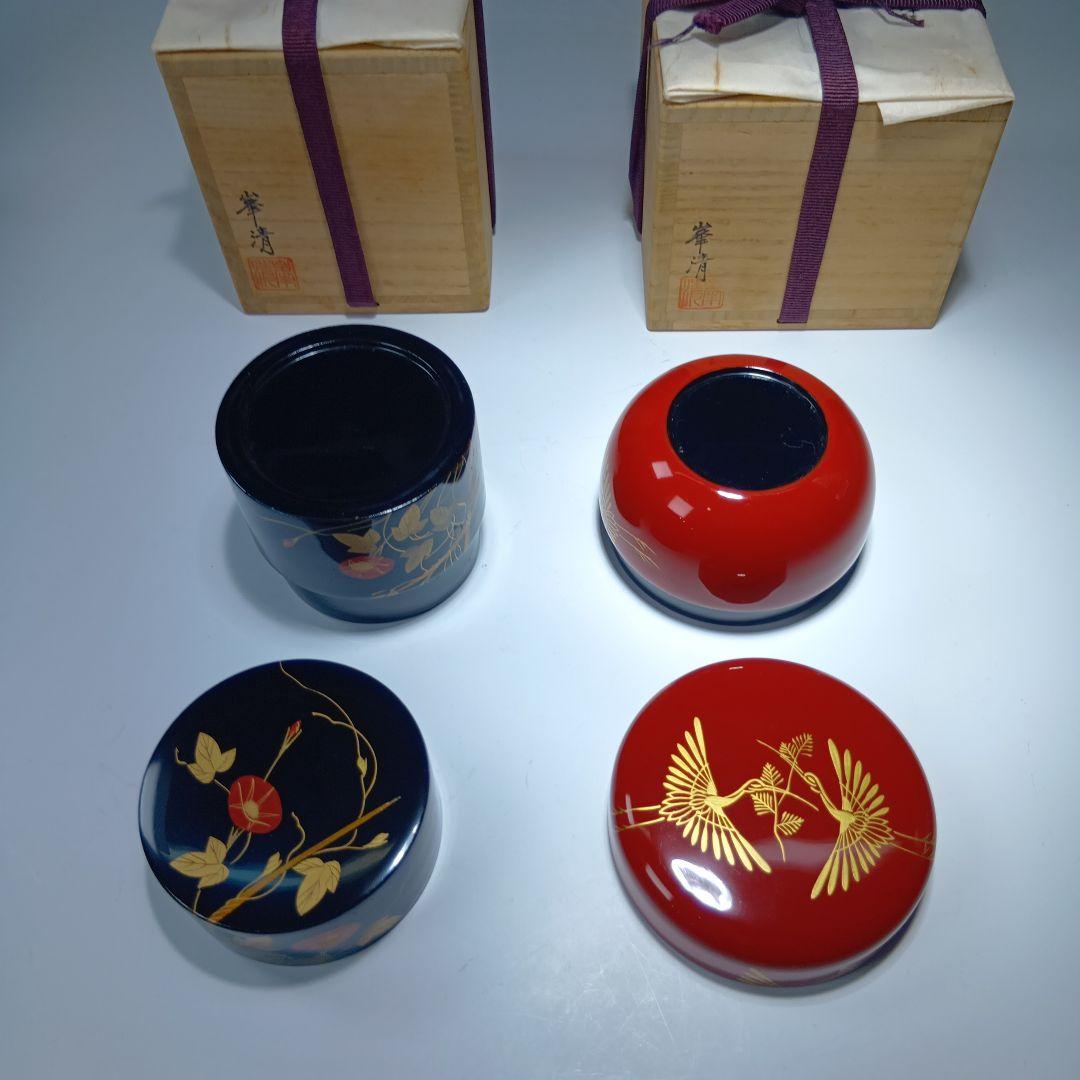 値下げ！茶道具　四季棗　峯清造　共箱