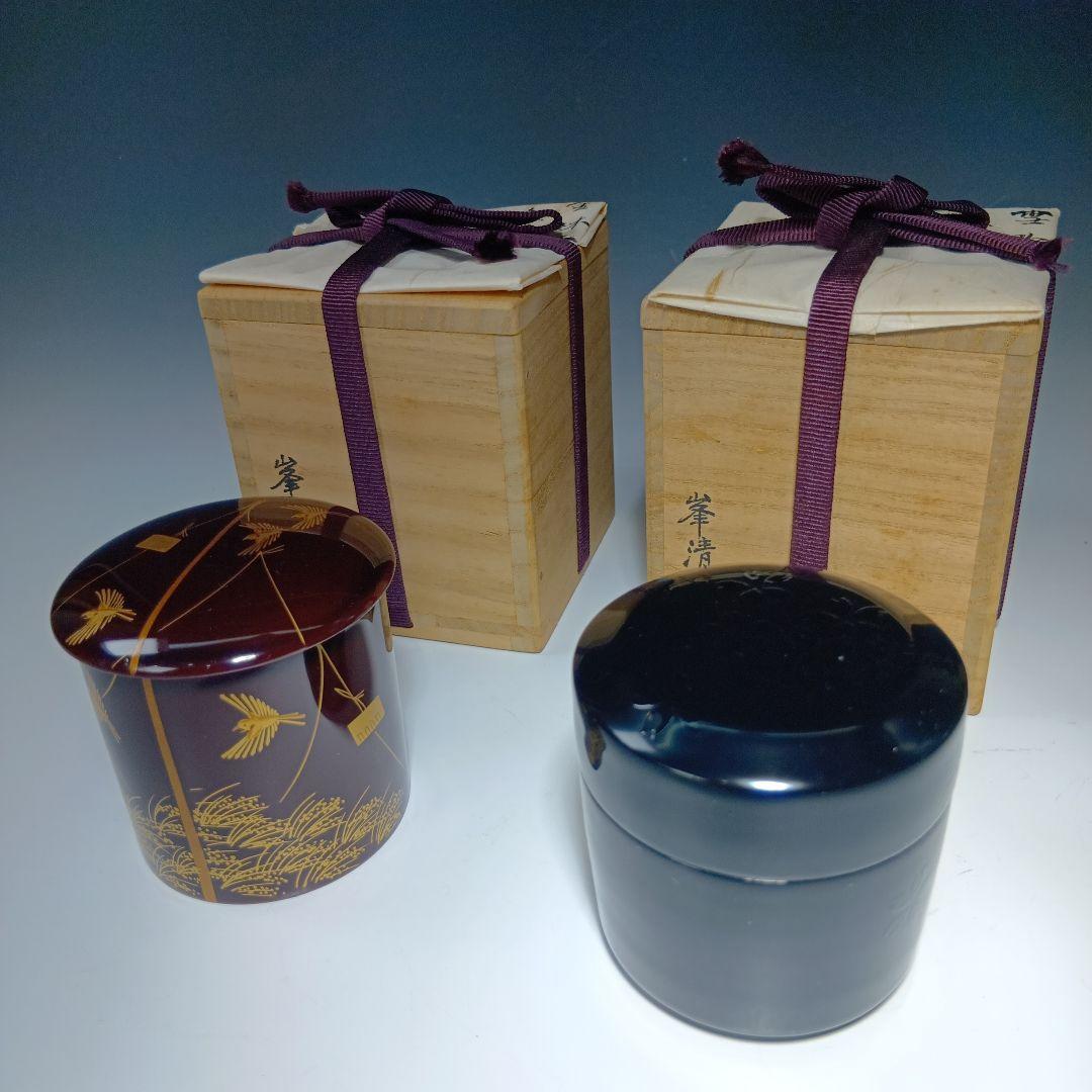 値下げ！茶道具　四季棗　峯清造　共箱