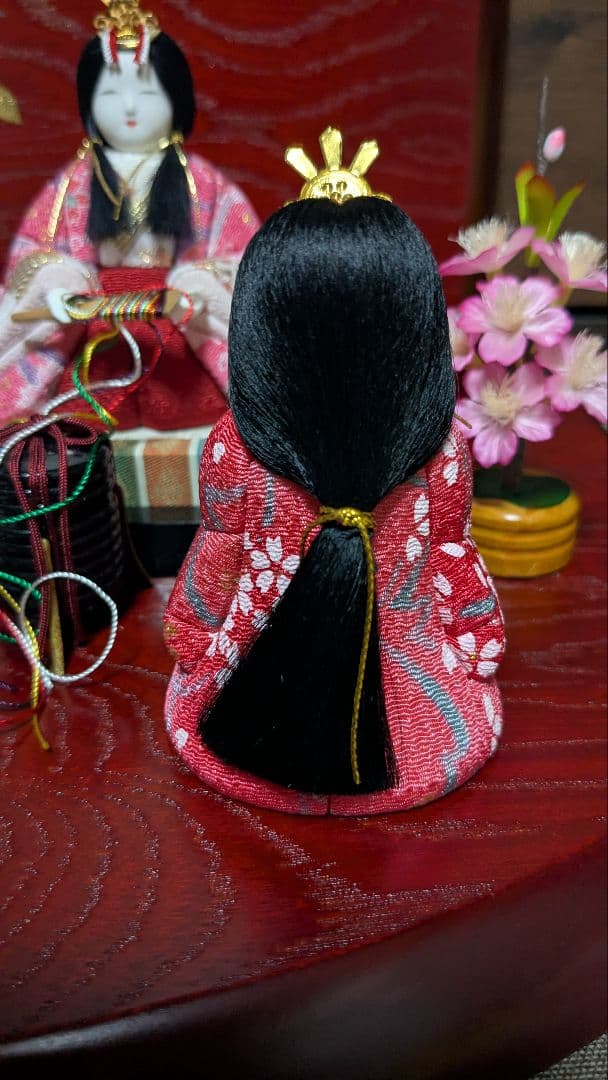 江戸木目込人形お雛様5人飾り