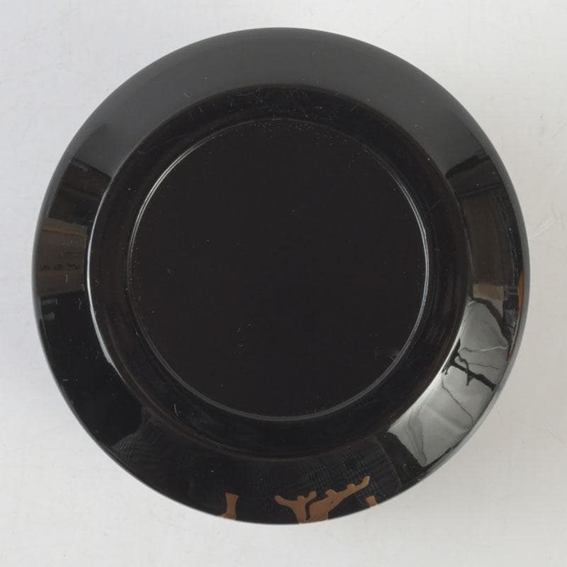 tkfm2002坂下雄峰作　惺斉好写　桐竹蒔絵　大雪吹　共箱　V　9621