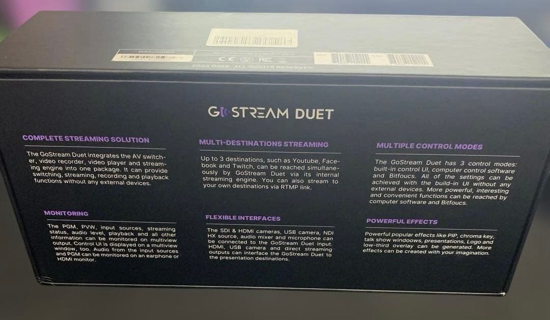 新品　Osee GoStream Duet SDI ビデオスイッチャー