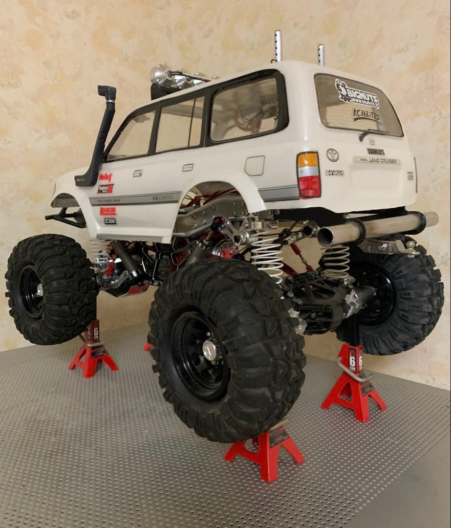 タミヤラジコンCR01フルセット　希少レアパーツカスタムウインチ付きランクル80