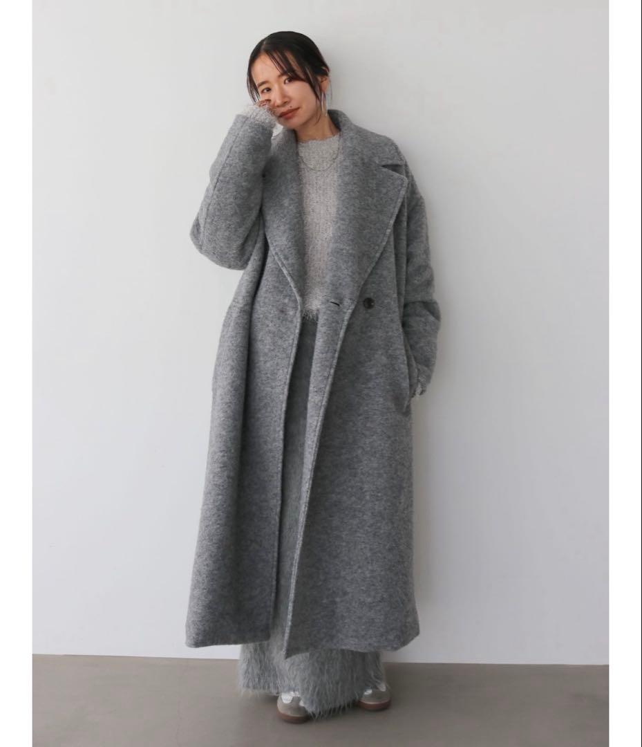 ★15日まで値下げ　Ungrid スライバーチェスターロングコート　M グレー