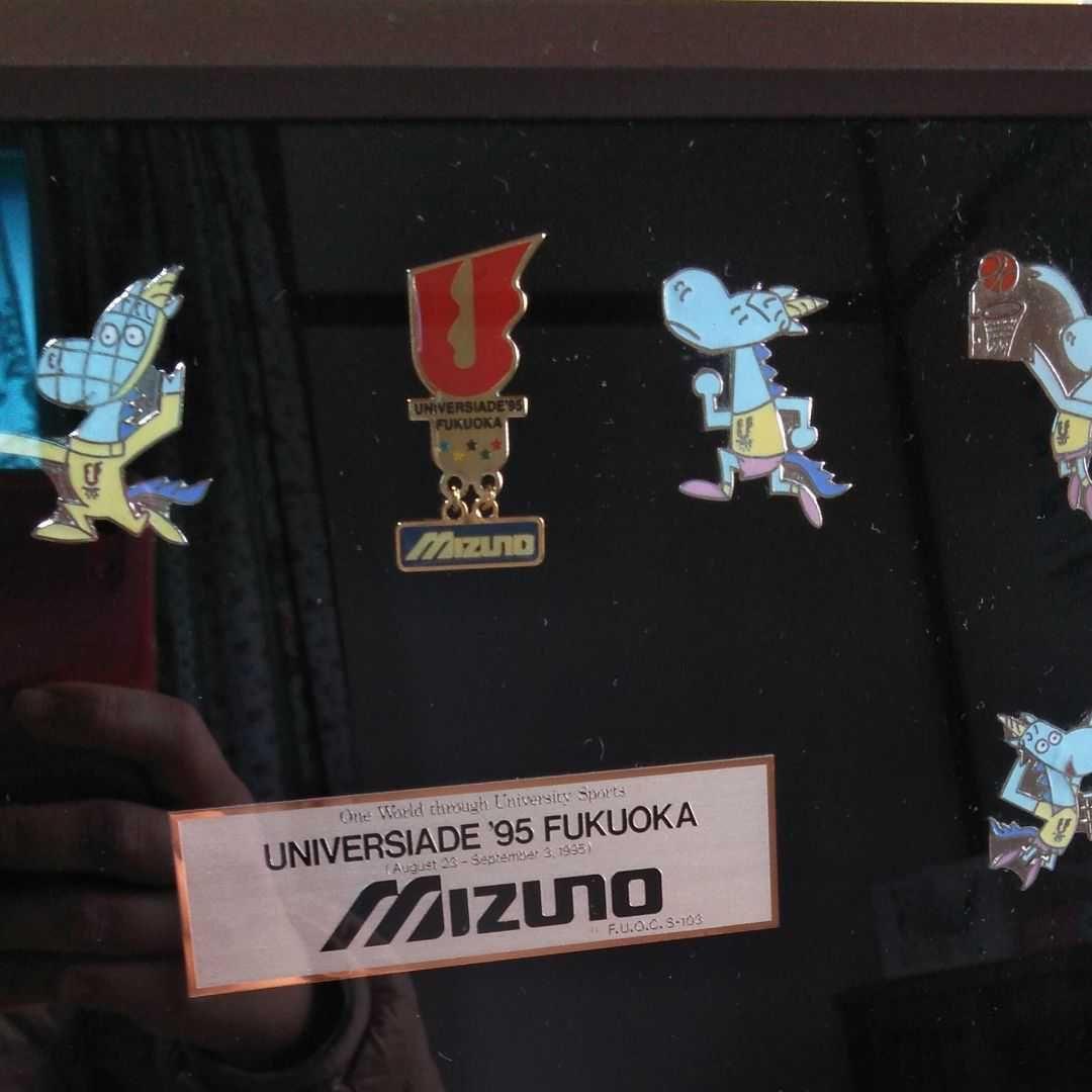 カパプー　ピンバッジ　福岡ユニバーシアード　ミズノ　スポーツ　カバ　レトロ