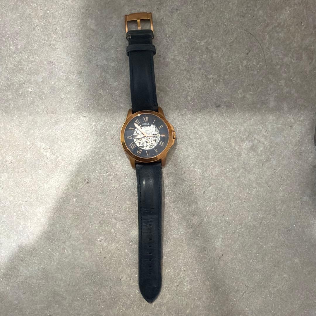 FOSSIL 自動巻き時計 スケルトンダイヤル
