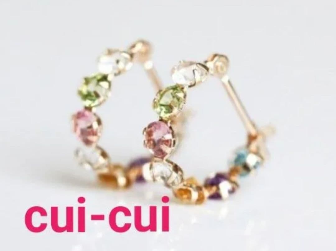 匿名配送♥キュイキュイ♥K10マルチカラースナップフープピアス